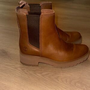 Timberland Women's Tan Leather Ankle Boots